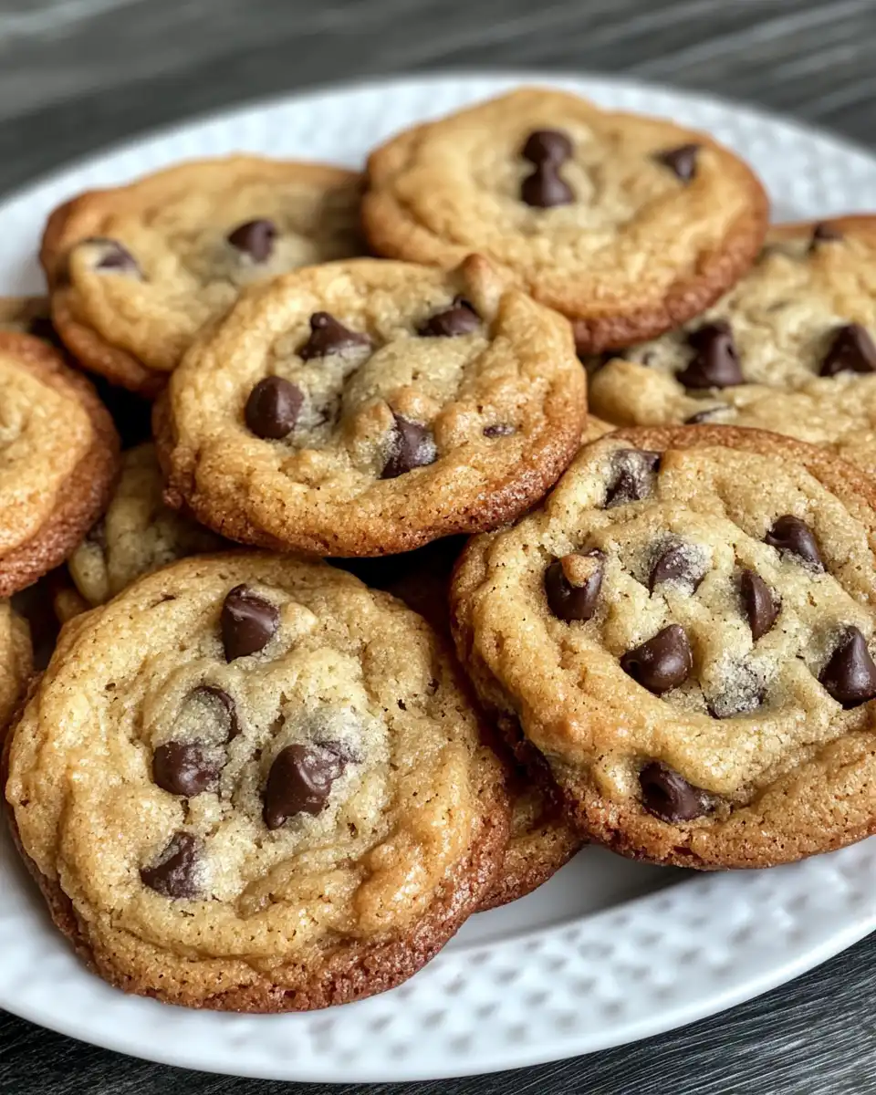 Freshly baked chocolate chip cookies cooling