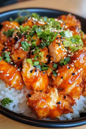 Bang Bang Chicken Bowl taken with iphone 15 pro max --iw 2 --ar 4:5 --v 6.1 --raw