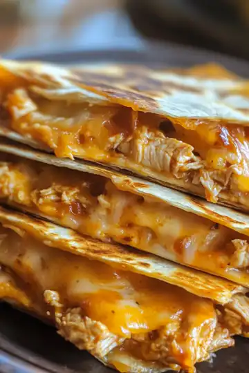 Bbq Chicken Quesadillas taken with iphone 15 pro max --iw 2 --ar 4:5 --v 6.1 --raw