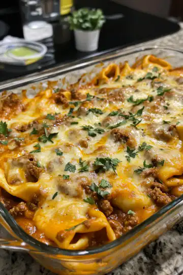 Beef Tortellini Enchilada taken with iphone 15 pro max --iw 2 --ar 4:5 --v 6.1 --raw