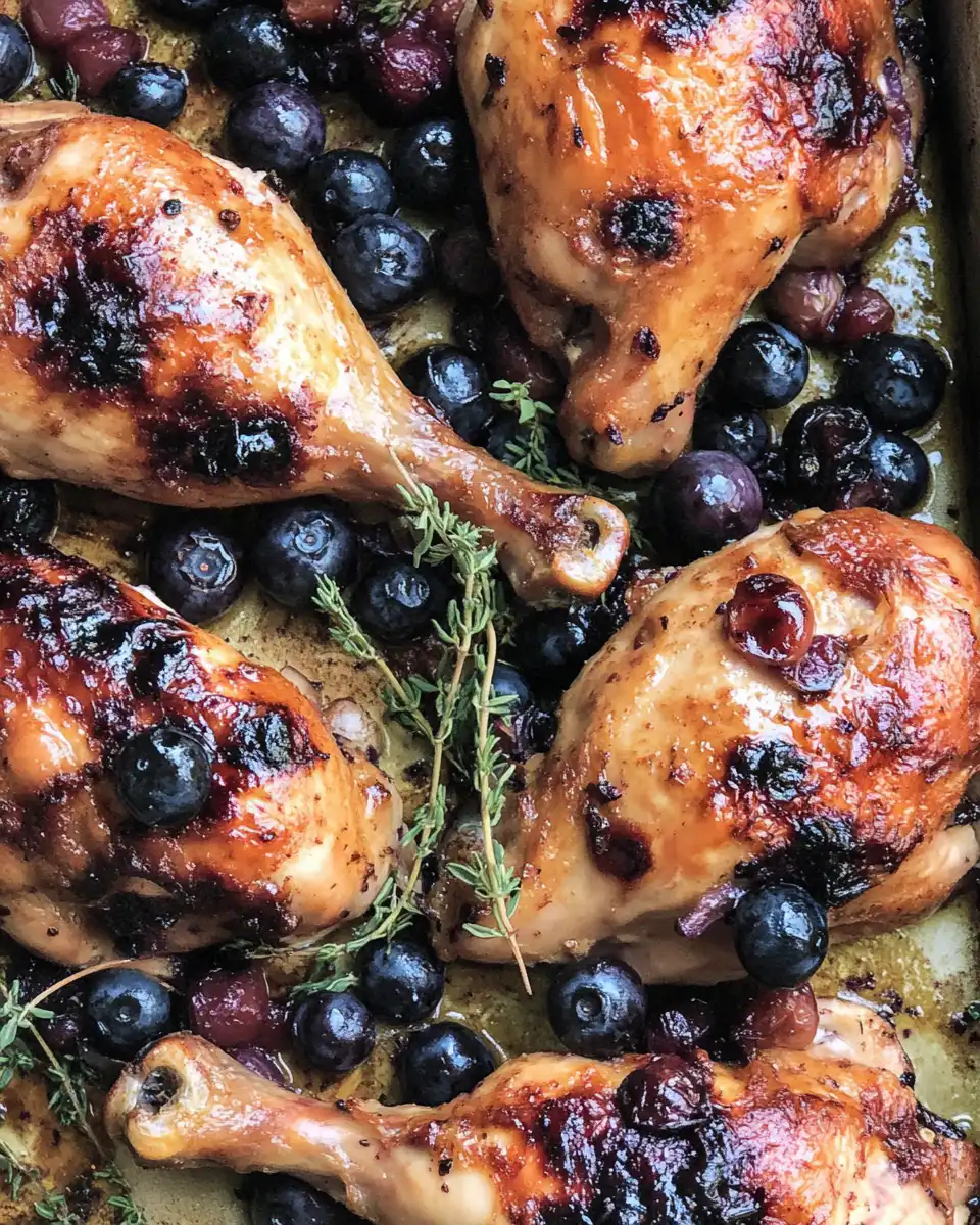 Finished pressure cooker chicken plated with fresh herbs