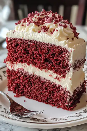Best Recipe For Decadent Red Velvet taken with iphone 15 pro max --iw 2 --ar 4:5 --v 6.1 --raw