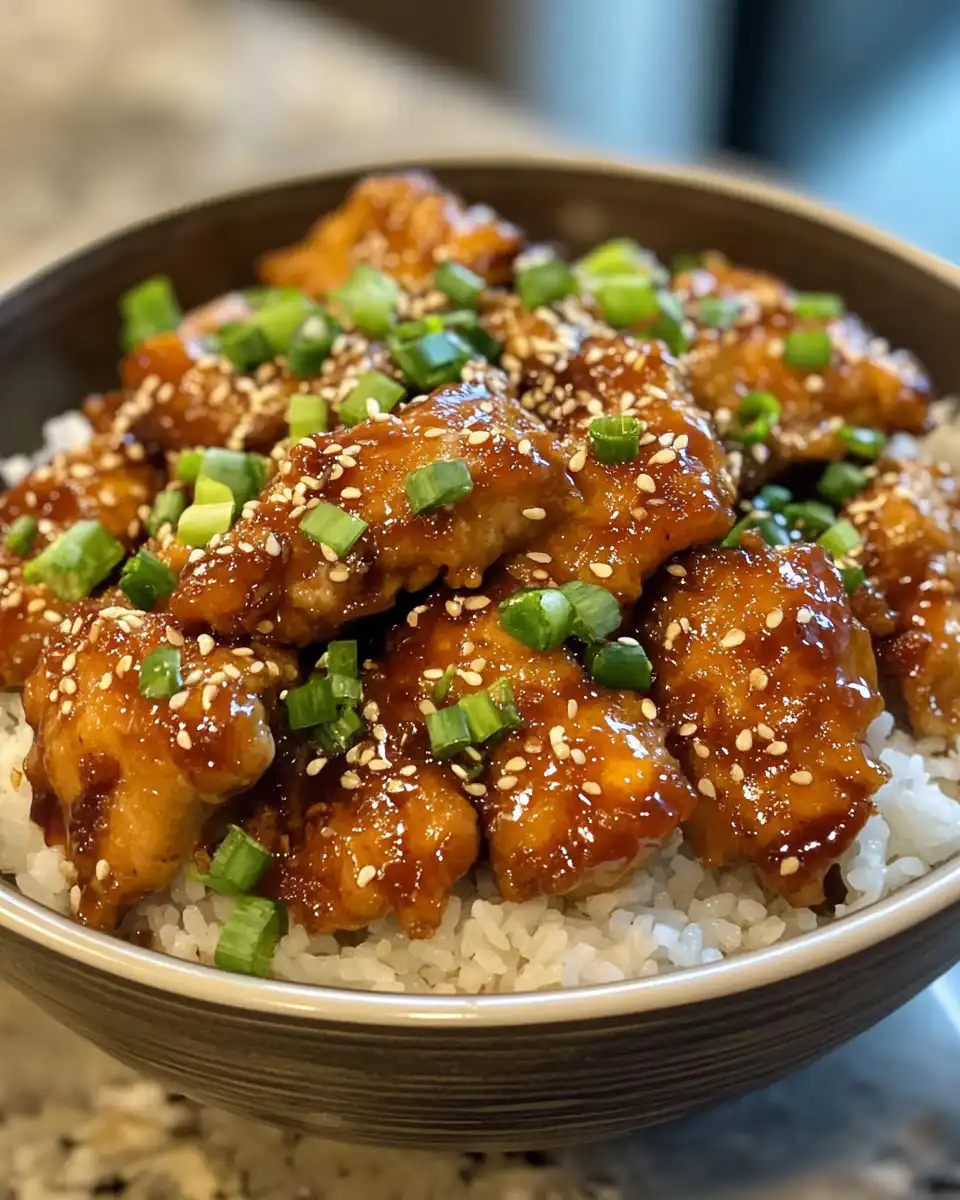 Steamy pressure cooker releasing aroma of sticky chicken with honey and soy sauce