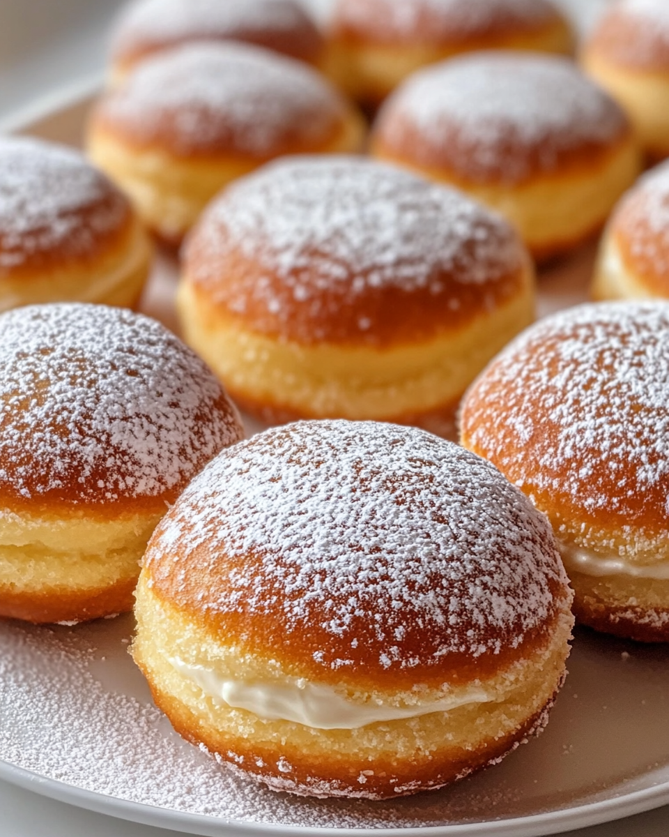 Preparing and mixing dough for bomboloni donuts