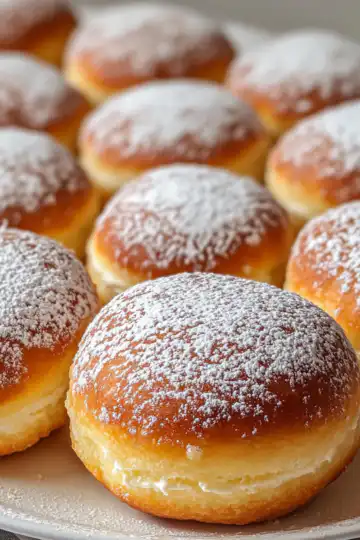 Bomboloni Alla Crema An Incredible Ultimate Recipe You Must Try taken with iphone 15 pro max --iw 2 --ar 4:5 --v 6.1 --raw