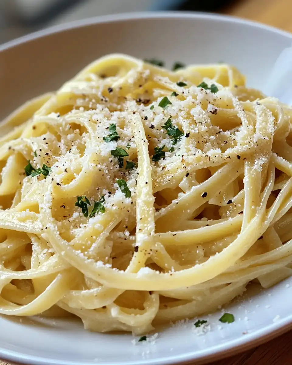 Ingredients measured and ready for pressure cooker buttered fettuccine