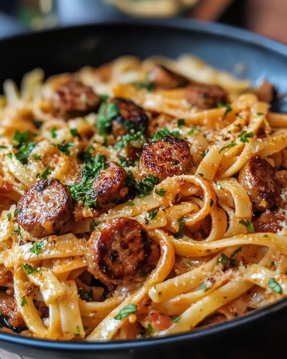Pressure cooker with Cajun sausage pasta