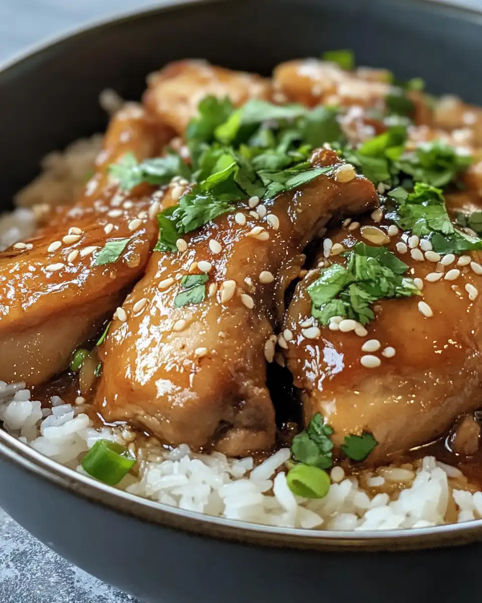 Fresh ingredients for caramelised soy chicken with garlic ginger broth