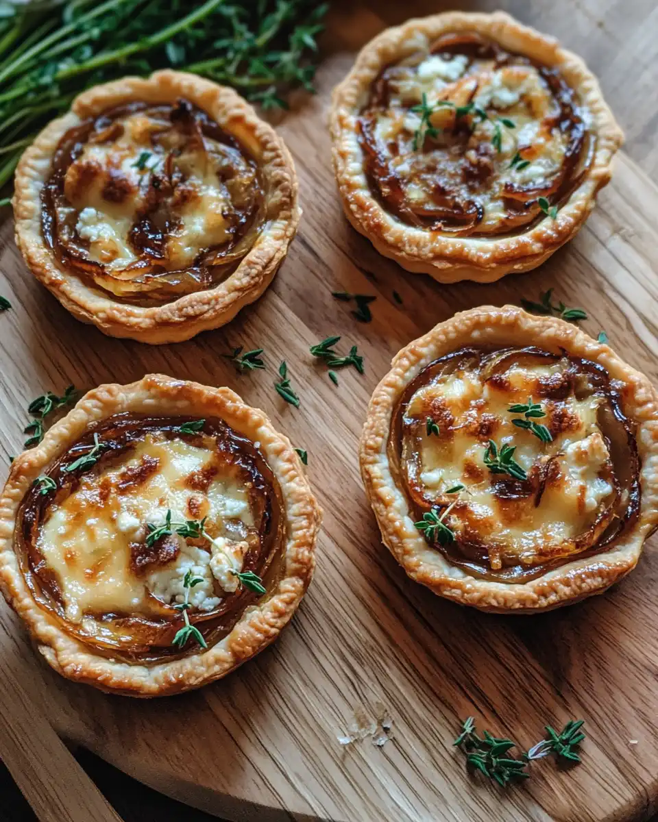 Ingredients laid out for caramelized onion and goat cheese tartlets