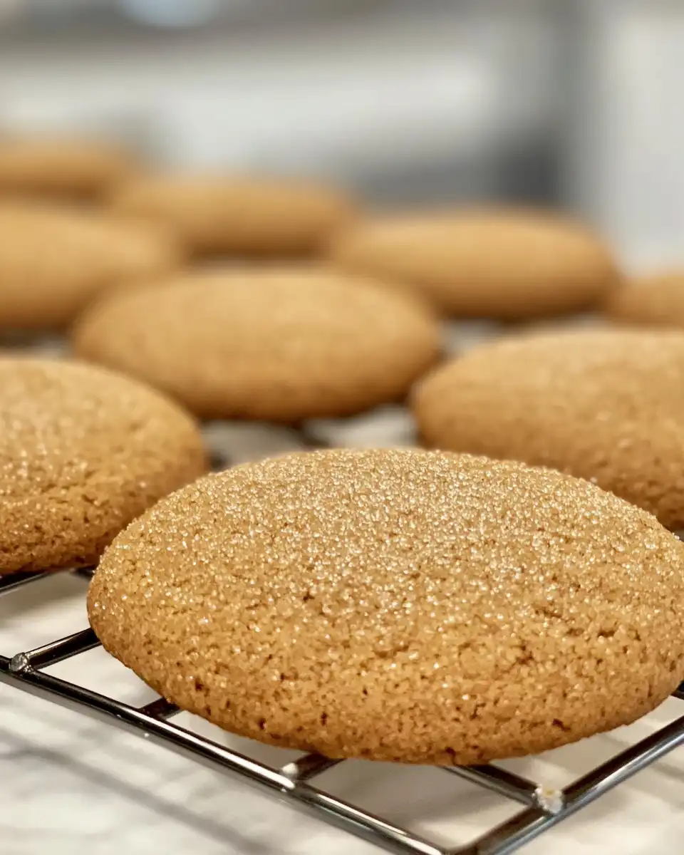Freshly baked chai cookies cooling on a tray near pressure cooker