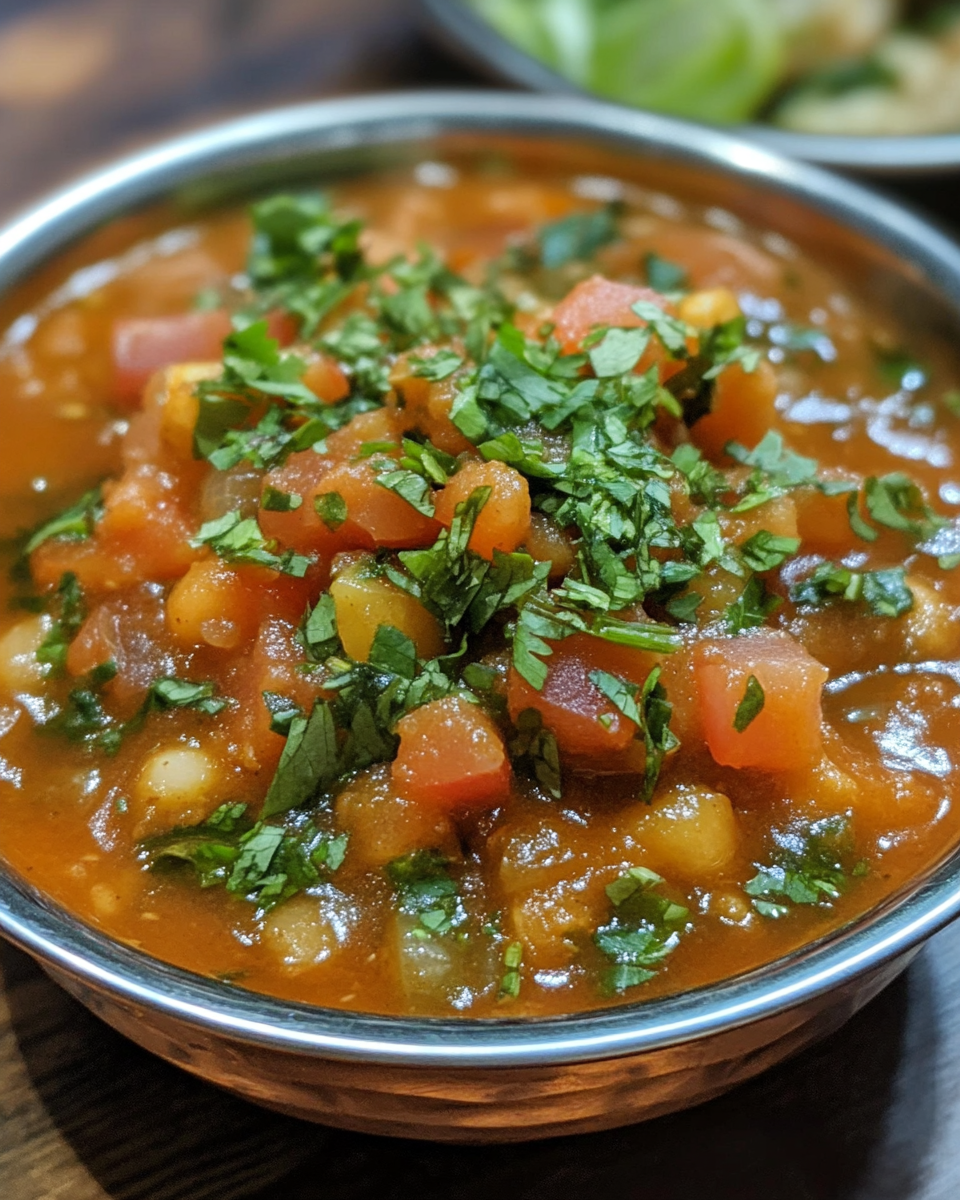 Pressure cooker simmering beef stew with rich tomato and garlic aroma