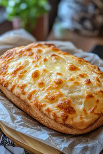 Cheese Bread No Knead Recipe taken with iphone 15 pro max --iw 2 --ar 4:5 --v 6.1 --raw