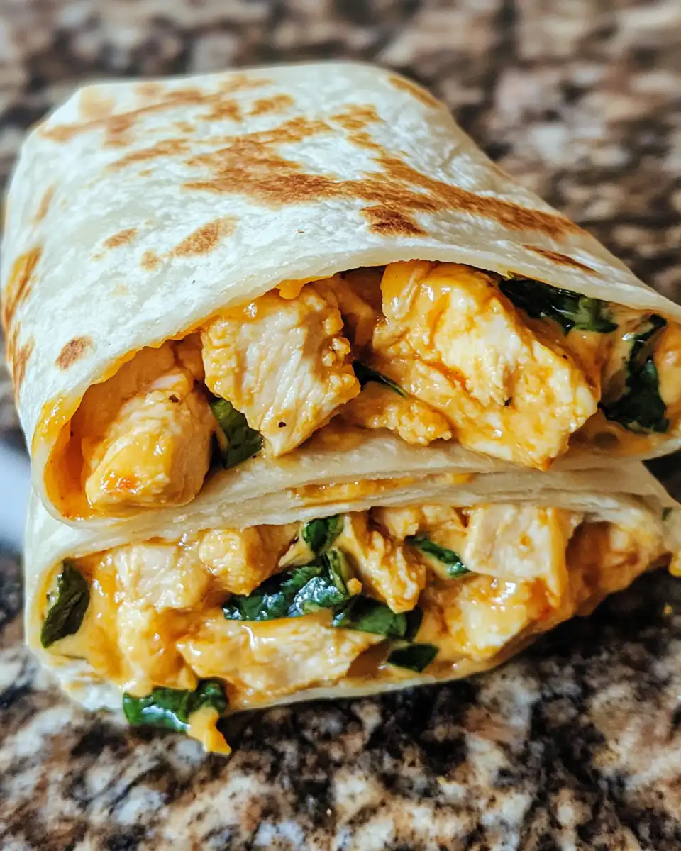Cheesy garlic chicken wraps fresh out of the pressure cooker