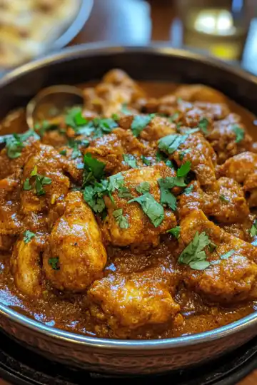 Chicken Bhuna taken with iphone 15 pro max --iw 2 --ar 4:5 --v 6.1 --raw