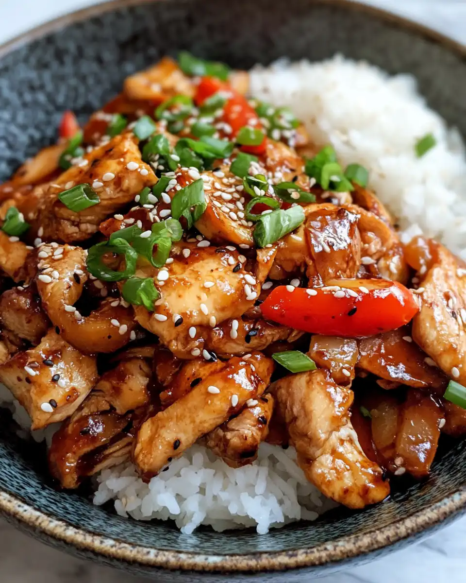 Ingredients laid out for chicken bulgogi including onion, soy sauce, and spices