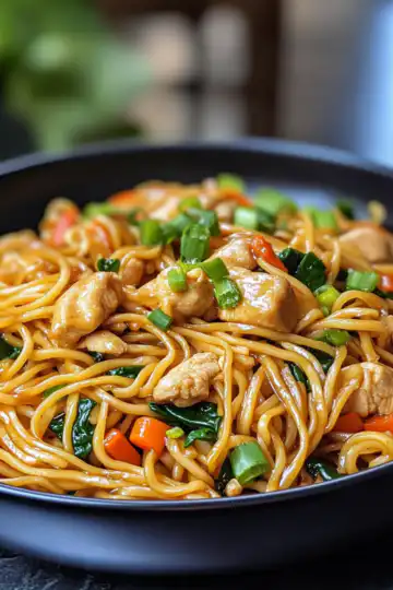 Chicken Chow Mein With The Best Chow Mein Sauce taken with iphone 15 pro max --iw 2 --ar 4:5 --v 6.1 --raw