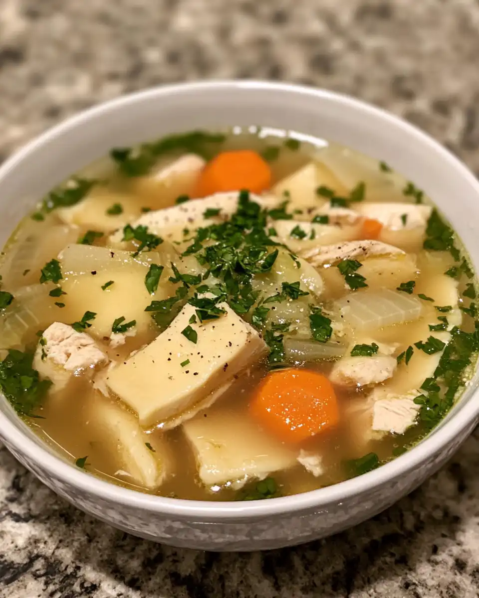 Pressure cooker steam escaping as chicken dumpling soup cooks