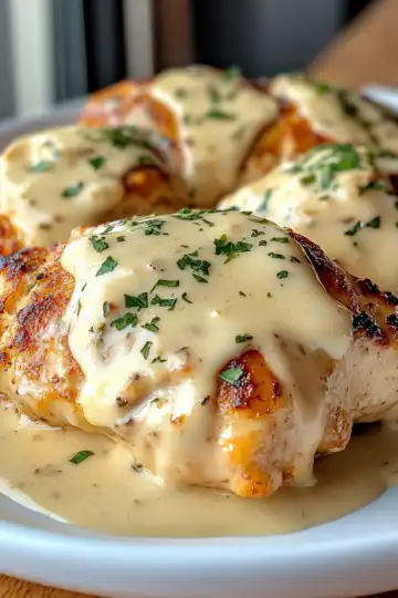 Chicken Pillows With Creamy Parmesan Sauce taken with iphone 15 pro max --iw 2 --ar 4:5 --v 6.1 --raw