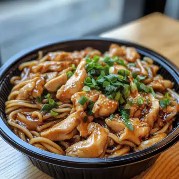 Chicken Teriyaki Noodles taken with iphone 15 pro max --iw 2 --ar 4:5 --v 6.1 --raw