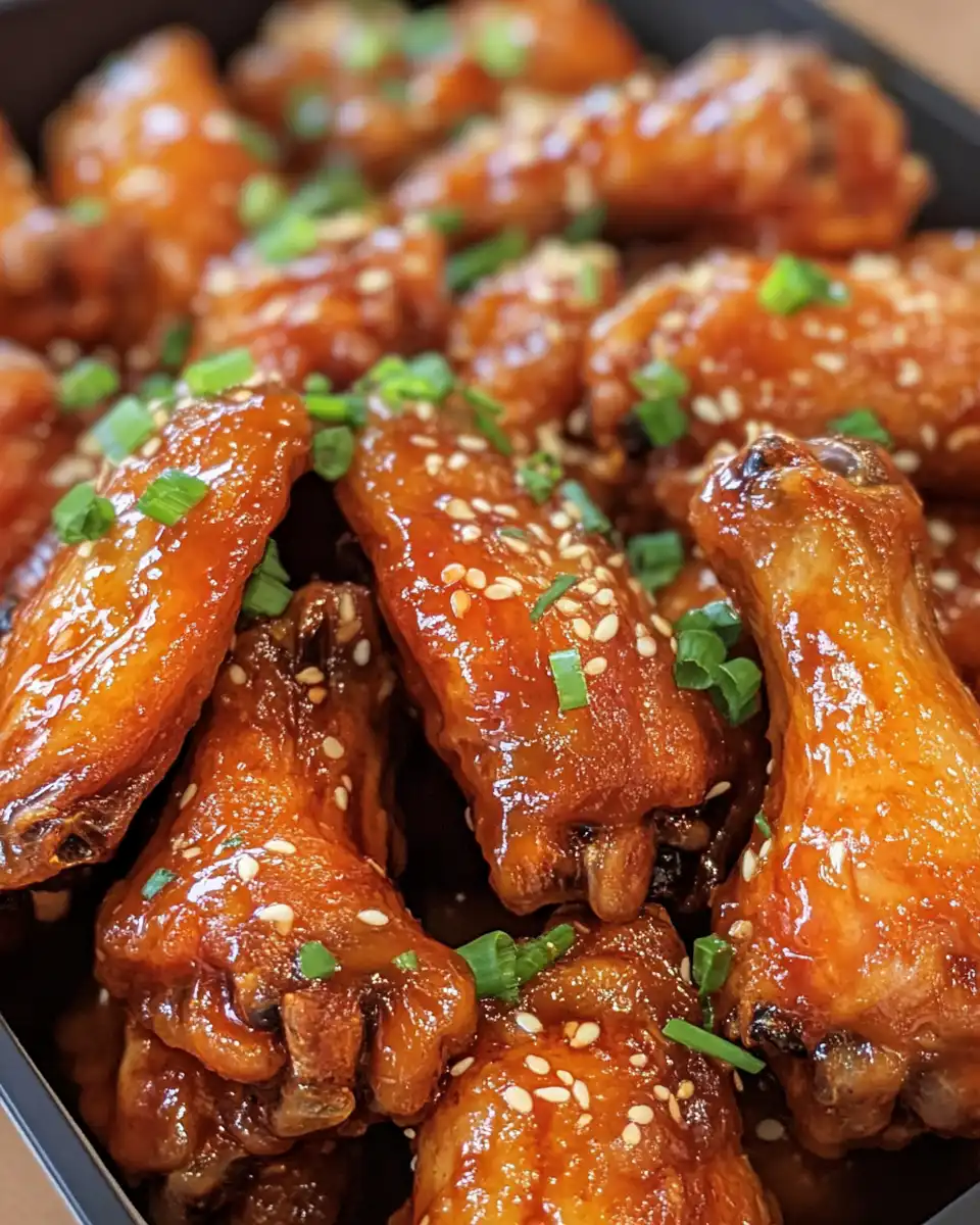 Golden crispy pressure cooked chicken wings ready to serve