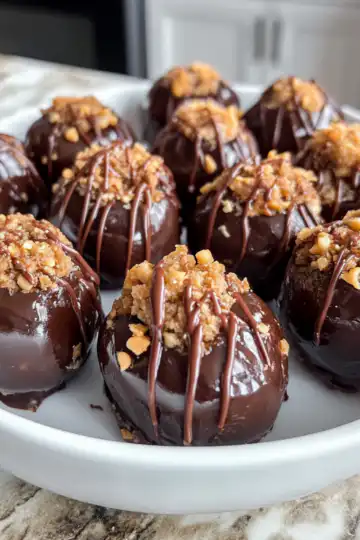 Chocolate Covered Stuffed Dates With Peanut Butter taken with iphone 15 pro max --iw 2 --ar 4:5 --v 6.1 --raw