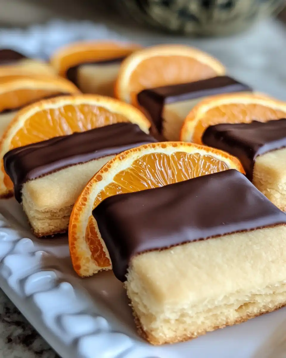 Ingredients for chocolate dipped orange shortbread cookies laid out