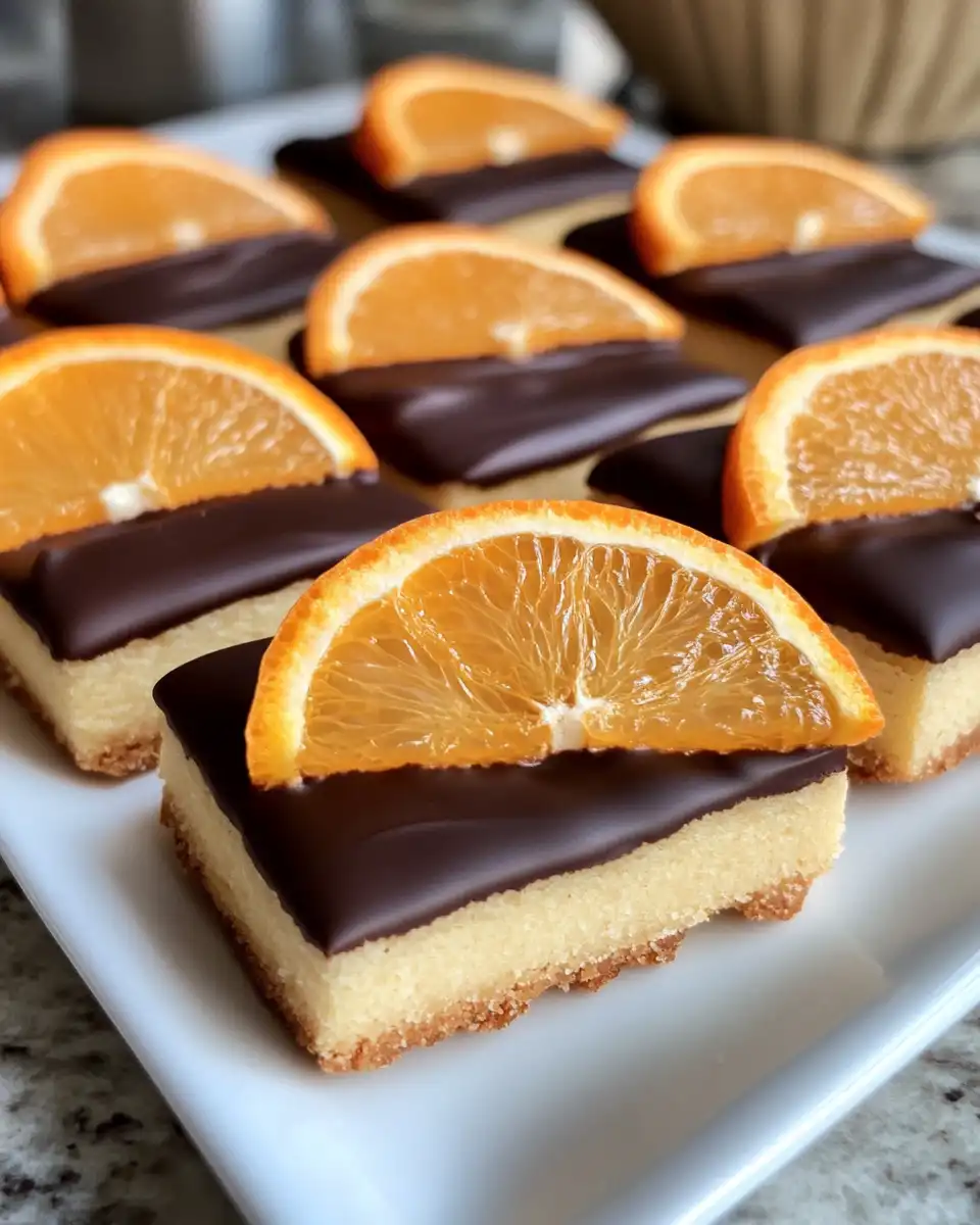 Chocolate dipped orange shortbread cookies fresh out of the cooker