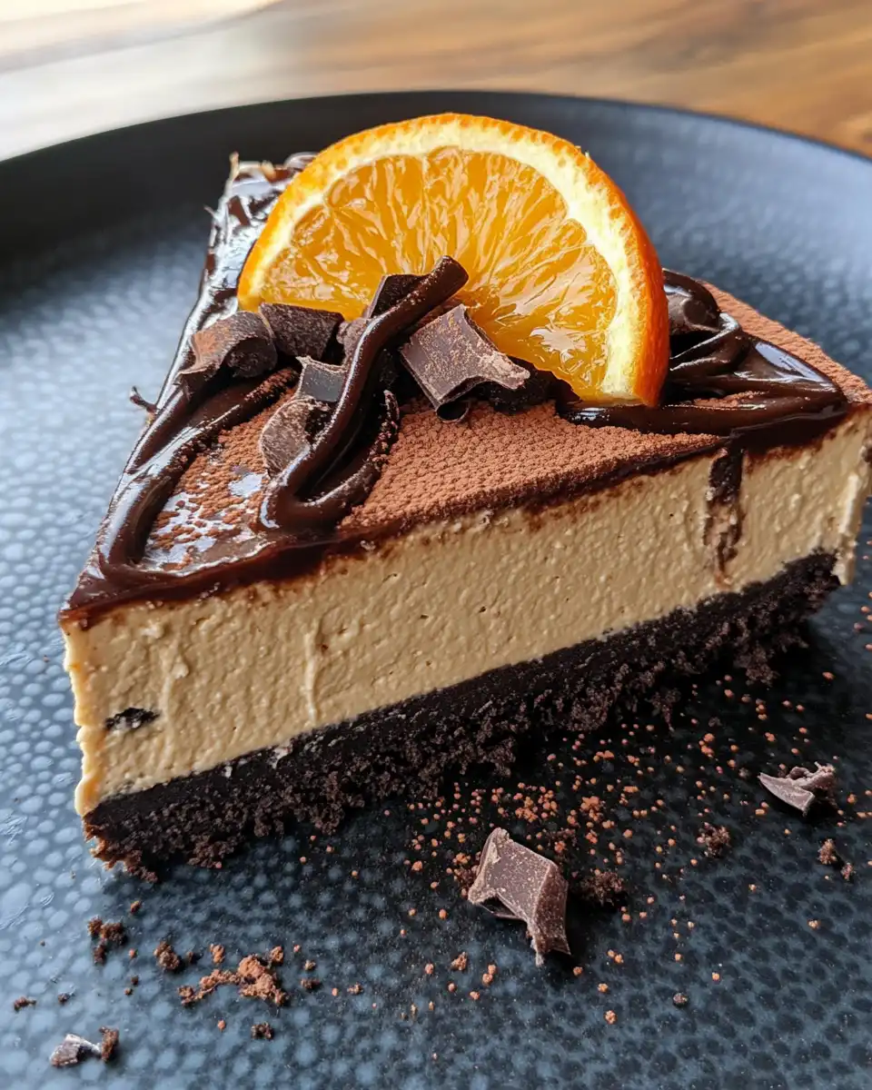 Ingredients and preparation for chocolate orange cheesecake