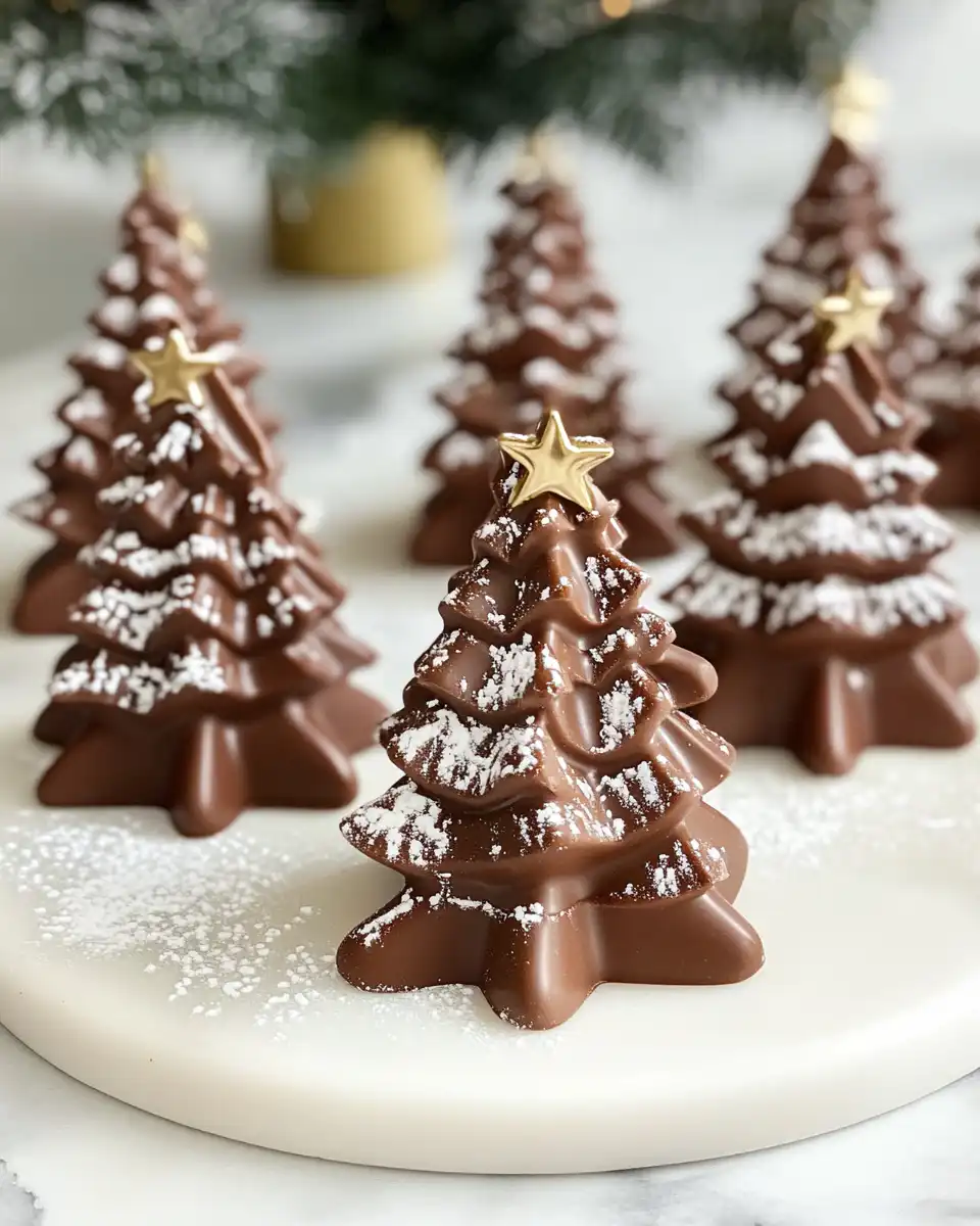 Chocolate Peanut Butter Christmas Trees fresh and ready to enjoy