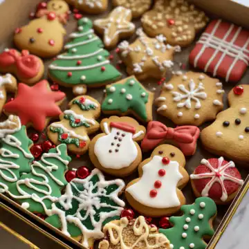 Christmas Cookie Box taken with iphone 15 pro max --iw 2 --ar 4:5 --v 6.1 --raw