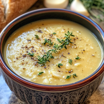 Country French Garlic Soup taken with iphone 15 pro max --iw 2 --ar 4:5 --v 6.1 --raw