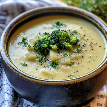 Creamy Broccoli And Potato Soup Vegan taken with iphone 15 pro max --iw 2 --ar 4:5 --v 6.1 --raw