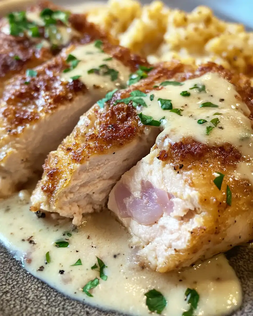 Coating chicken cordon bleu rolls in parmesan breadcrumb mixture