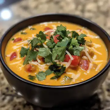 Creamy Chicken Enchilada Soup taken with iphone 15 pro max --iw 2 --ar 4:5 --v 6.1 --raw
