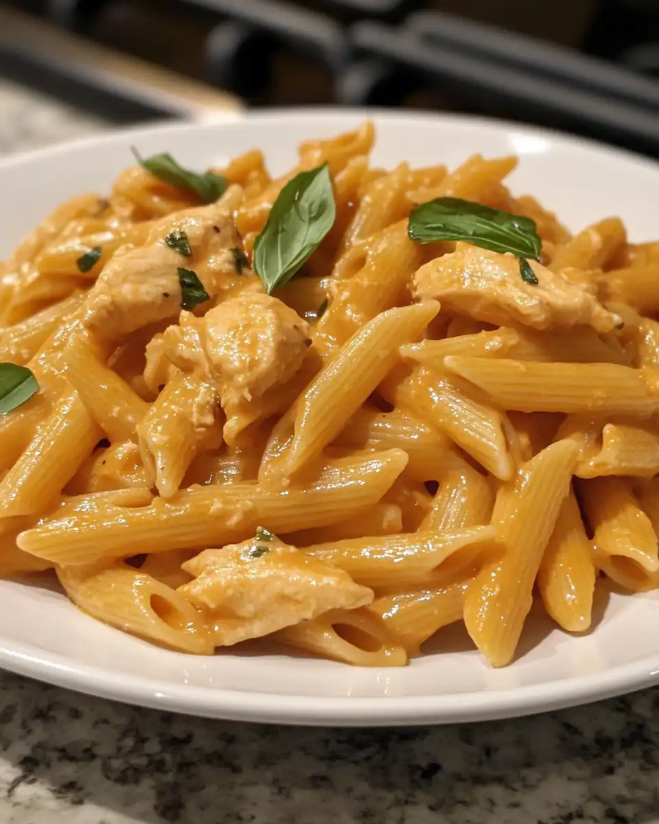 Ingredients for chicken penne alla vodka lined up for pressure cooker recipe