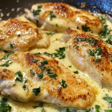 Creamy Garlic Chicken taken with iphone 15 pro max --iw 2 --ar 4:5 --v 6.1 --raw