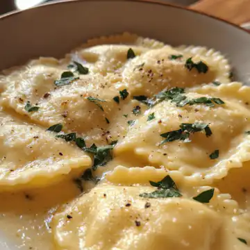 Creamy Ravioli Sauce Recipe taken with iphone 15 pro max --iw 2 --ar 4:5 --v 6.1 --raw