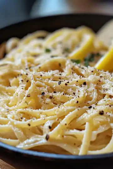 Creamy Roast Garlic And Lemon Pasta Sauce taken with iphone 15 pro max --iw 2 --ar 4:5 --v 6.1 --raw