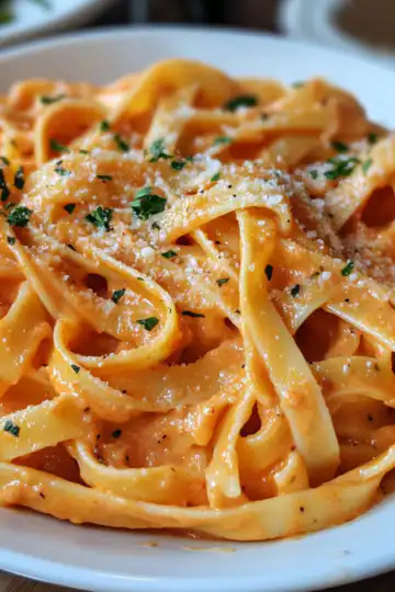 Creamy Tomato Garlic Pasta taken with iphone 15 pro max --iw 2 --ar 4:5 --v 6.1 --raw