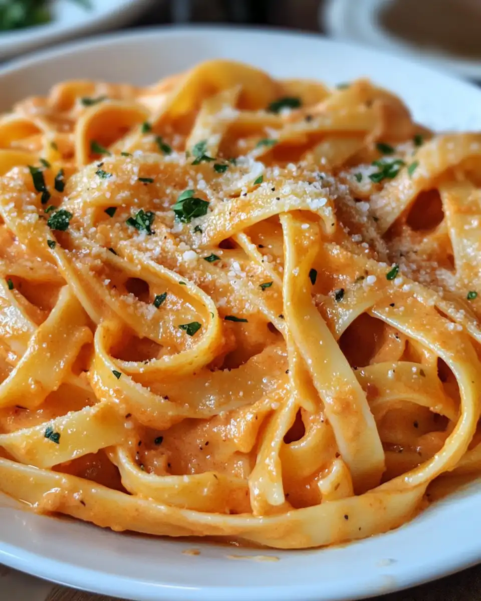 Pressure cooker releasing steam as creamy tomato garlic pasta cooks