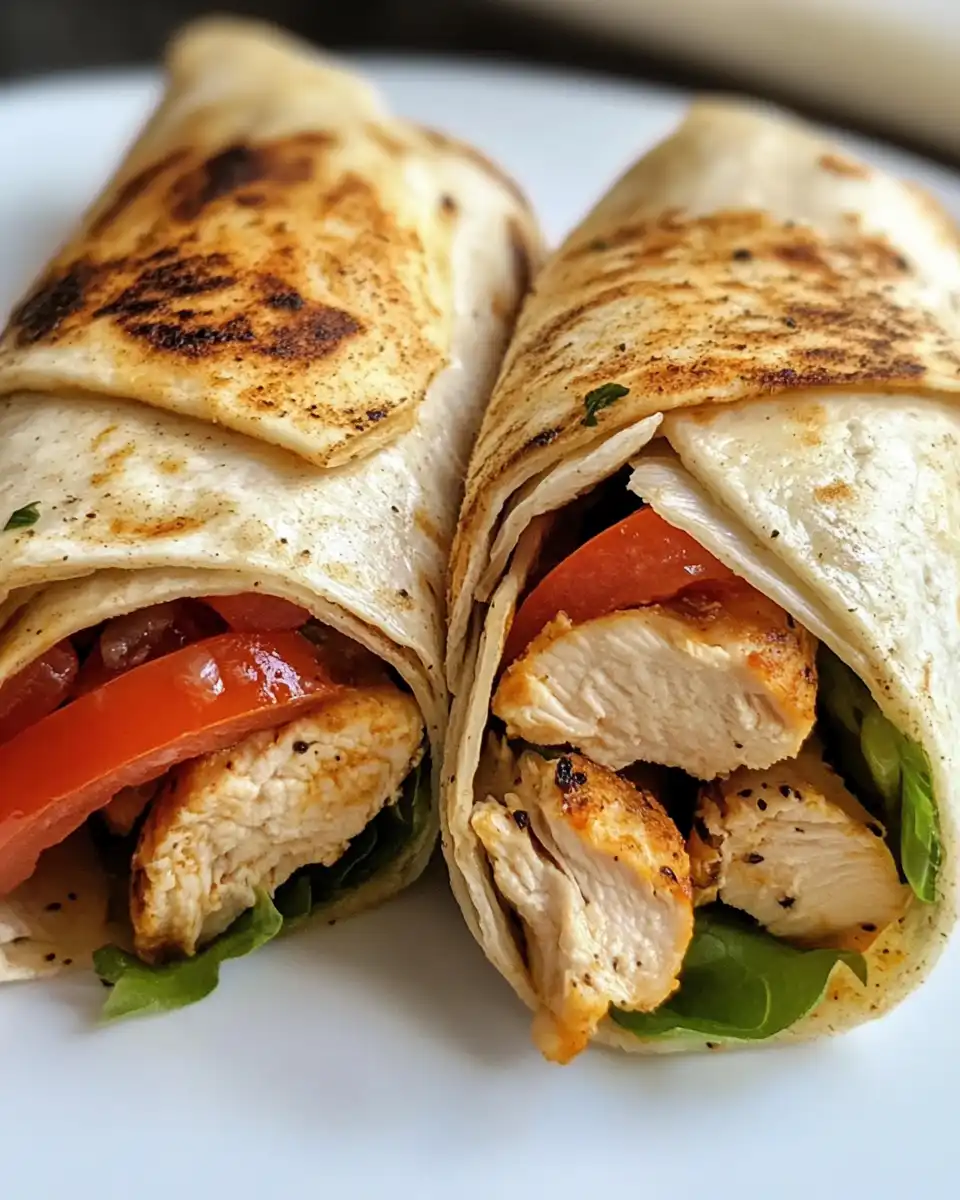 Golden crunchy outside and melty inside of Easy Air Fryer Chicken Bacon Ranch Wrap