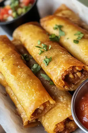 Crispy Chicken Taquitos taken with iphone 15 pro max --iw 2 --ar 4:5 --v 6.1 --raw