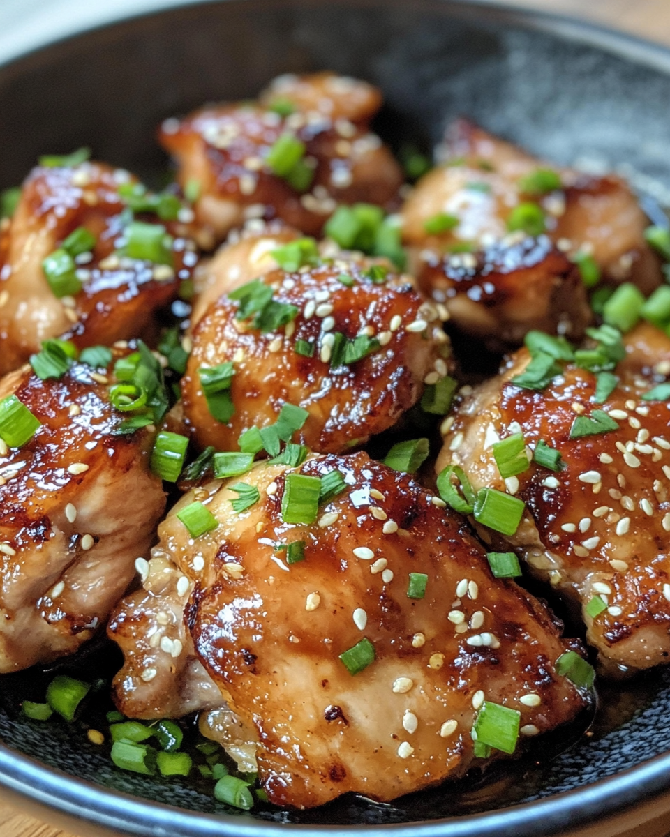Sticky Sesame Chicken bubbling in pressure cooker