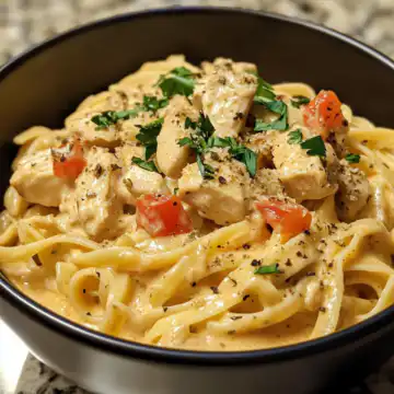 Crock Pot Creamy Cajun Chicken Pasta taken with iphone 15 pro max --iw 2 --ar 4:5 --v 6.1 --raw