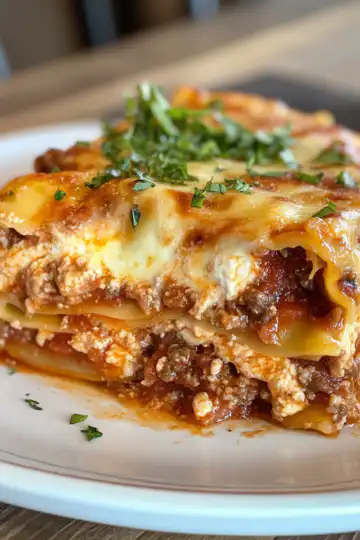Crockpot Ravioli Lasagna taken with iphone 15 pro max --iw 2 --ar 4:5 --v 6.1 --raw
