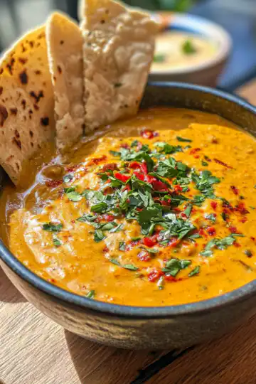 Curry Dattel Dip taken with iphone 15 pro max --iw 2 --ar 4:5 --v 6.1 --raw