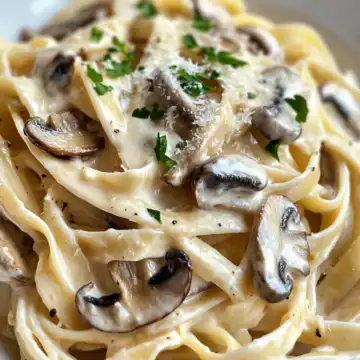 Date Night Mushroom Fettuccine Alfredo taken with iphone 15 pro max --iw 2 --ar 4:5 --v 6.1 --raw
