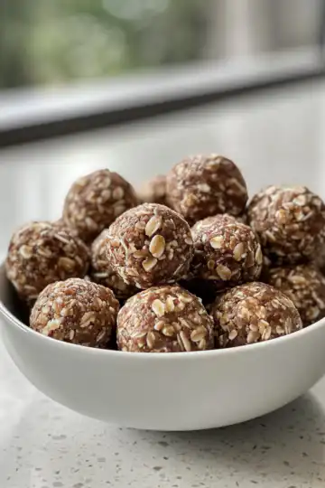 Date Nuts Energy Balls taken with iphone 15 pro max --iw 2 --ar 4:5 --v 6.1 --raw