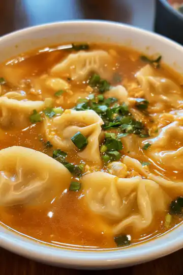 Delicious Curry Dumpling Soup taken with iphone 15 pro max --iw 2 --ar 4:5 --v 6.1 --raw