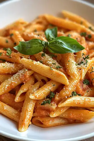 Easy And Creamy Tomato Garlic Pasta Recipe taken with iphone 15 pro max --iw 2 --ar 4:5 --v 6.1 --raw